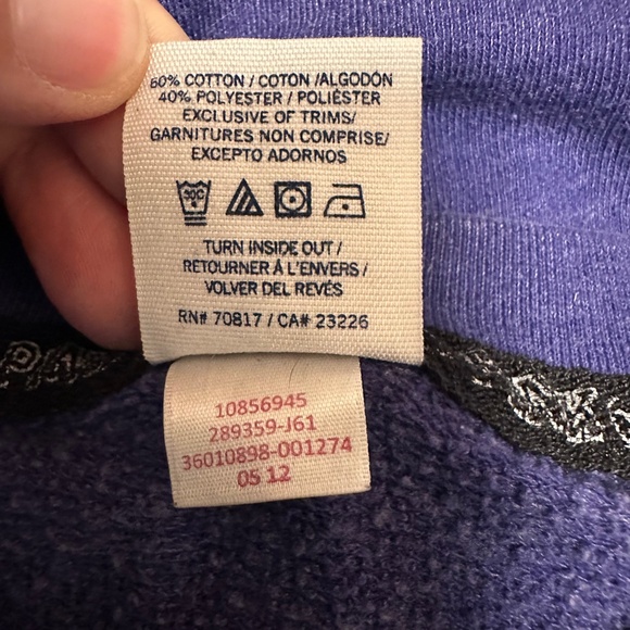 Victoria's Secret PINK Purple "Love" Crewneck Sweatshirt M Y2K Oversized - Picture 7 of 7